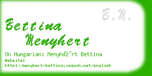 bettina menyhert business card
